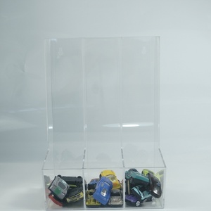 Caja de Exhibición Acrílica Transparente Preensamblada, Ecológica y Dividida en 3 Secciones, para Juguetes y Modelos, para Exhibición en el Hogar - Product Image 4