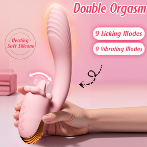 Vibrador con Lengua para Estimulación del Punto G y Clítoris, con 9 Modos de Vibración y Lamido, Juguetes Sexuales para Adultos, Juguetes Sexuales Anales y para Pezones - Product Image 4