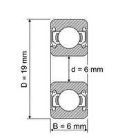Premium S626 AISI420 Stainless Steel Deep Groove Ball Bearing 6x19x6mm 2RS ZZ Small Precision Instrument Component