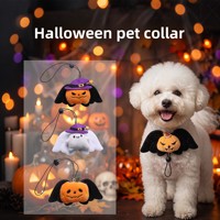 Nouveauté : Colliers pour animaux de compagnie Halloween – Fabricant de colliers en peluche style citrouille fantôme avec nœuds papillon pour chats et chiens, ajustables toutes saisons