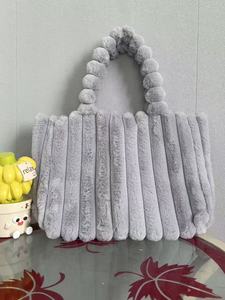 Wholesale Kanote High-end Flannelette Plush Handbags Daily Commuting Fashionable Shoulder <strong>Bags</strong> <strong>Large</strong> Capacity Tote <strong>Bag</strong> - Product Image 6