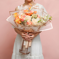 Einfarbiges Papierblumen-Verpackungspapier Wasserdichtes Floristen-Bouquet-Verpackungspapier für Blumen Mehrfarbig