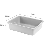 Tinas de autobús de almacenamiento grande/caja de utilidad lavabo de plástico para restaurante/bañera de lavado de platos de cocina para organización lavabo de congelador