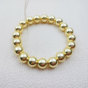 Pulsera <span class=keywords><strong>de</strong></span> Hematita Negra Simple y Elegante en <span class=keywords><strong>Oro</strong></span> <span class=keywords><strong>de</strong></span> 14K, Diseño Elástico con Acentos Plateados, Estilo Unisex, Joyería <span class=keywords><strong>de</strong></span> Lujo Directo <span class=keywords><strong>de</strong></span> Fábrica - Product Image 2