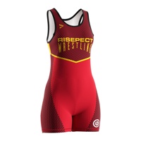 Combinaison de lutte pour femmes Performance avec tissu de compression flexible, évacuation de l'humidité et service de personnalisation du nom et du numéro de l'équipe