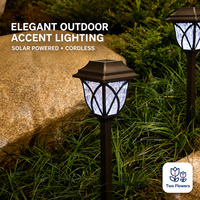 Lampe solaire LED en forme de fleur, style européen, ABS brillant, étanche IP65, pour pelouse, extérieur, rue, cour, jardin, prairie