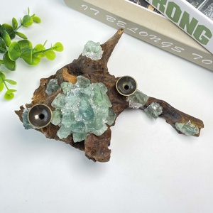 Toptan Yeni Tasarlanmış Doğal Kristal İşlemeli Ahşap Tabanlı El Yapımı Top Standı Süsleri Feng Shui Ev Dekorasyonu - Product Image 4