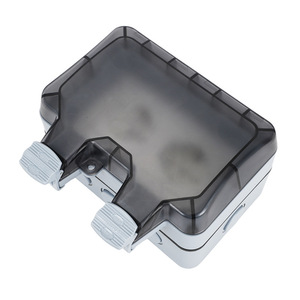 กล่องปลั๊กกันน้ำกลางแจ้ง 1 ช่อง IP66 วัสดุ PC ฝาครอบปลั๊กติดผนัง - Product Image 1