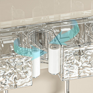 Bathroom Mop Holder Wall Mounted Plastic Storage Rack With <b>Hooks</b> For Bathroom Multifunctional No Drilling Required - Product Image 4