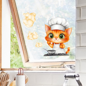 Adesivo della parete dello Chef del fumetto autoadesivo all'ingrosso della decorazione della cucina - Product Image 3