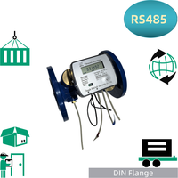 IP65 Industrial Ultrasonic Heat Meter Lined Brass PT1000 Dual Probe Thermal Station Calorimeter OEM Custom Brand