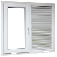 Fenêtre à battant en aluminium blanc de taille standard en verre trempé à double glaçure résistante aux ouragans de l'Australie