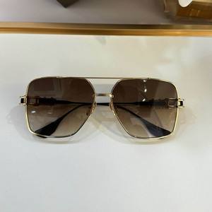 Lunettes de soleil rétro à double pont, verres dégradés gris-orange, monture métallique, protection UV400, pour homme, style affaires, conduite et urbain - Product Image 3