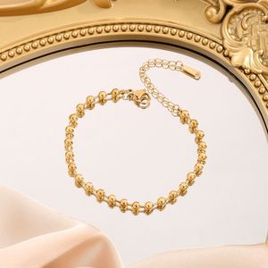 Summer Party Leg Gifts Silver/Gold Round Ball Beads <b>Rope</b> <b>Bracelet</b> Stainless Steel and Balls With Round Beads - Product Image 4