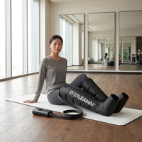 Bottes de massage à compression d'air séquentielles LEAMAI LM-B rechargeables avec batterie 3200 mAh à 6 chambres pour la relaxation corporelle