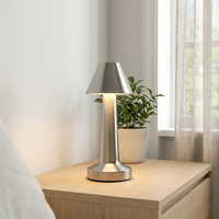 Lampe de table portable à design nordique avec variateur tactile rechargeable, lampe de nuit LED moderne sans fil, lampe de bureau à 3 couleurs pour la lecture