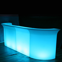 Table de bar LED pour la maison, 16 combinaisons de couleurs, comptoir portable, éclairage moderne, plastique, étanche IP65