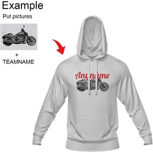 Custom Personalized Hoodie Men's 300 Grams French <b>Terry</b> Quick Dry Casual Sweatshirt With Pocket Design - Product Image 3
