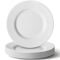 Assiettes et plats en mélamine blanc pur, écologiques, personnalisables, pour la restauration, les hôtels, les restaurants, en gros et à prix abordable