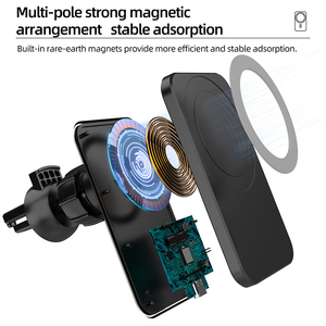Auto Aircohouder <span class=keywords><strong>Pro</strong></span> Magnetisch 5W 7.5W 10W 15W Auto Aircohouder Draadloze Oplader Magnetische Autohouder - Product Image 3