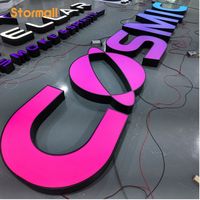 Letrero Luminoso LED 3D Personalizado de Alta Calidad para Publicidad en Edificios y Oficinas, Letrero de Canal Acrílico con Iluminación Frontal para Interiores/Exteriores para Negocios