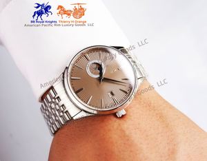 Women's Luxury Quartz <b>Watch</b> with Large 43mm Dial Golden Blue Necklace and Bracelet Alloy <b>Case</b>-Foreign Trade omegas - Product Image 5