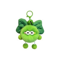 Offre Spéciale dessin animé Animal pompon en peluche voiture sac pendentif nœud papillon accessoires nouveau créatif arc petite boule de charbon en peluche voiture porte-clés