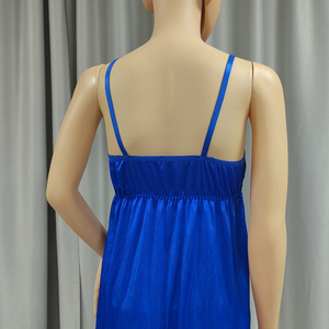 Pijamas de satén de encaje para mujer, ropa de dormir Sexy con cuello en V y tirantes largos, para el hogar y exteriores, nuevo estilo, verano <span class=keywords><strong>2022</strong></span> - Product Image 2