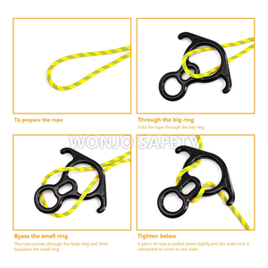 <span class=keywords><strong>Figure</strong></span> 8 Descender dengan perlindungan Lug bengkok, perangkat <span class=keywords><strong>Belay</strong></span> Aloi aluminium untuk Abseiling dan Rappelling - Product Image 4
