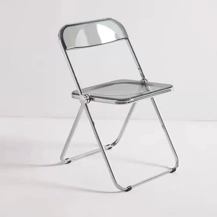 מתכת רגל מיטת חדר סט פלסטיק קפה כיסא שקוף מודרני ריהוט סלון נוחות כיסא קיפול כיסא אוכל לחתונה