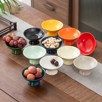 Bol à dessert créatif en céramique sur pied, coupe à glace, saladier en porcelaine pour fruits, idéal pour la maison et les restaurants