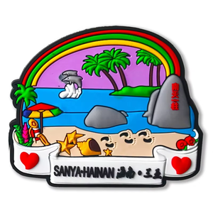 מותאם אישית <span class=keywords><strong>Pvc</strong></span> מקרר מגנט 3D עיר נוף צורה מותאמת אישית לסביבה בית מגנטי - Product Image 5