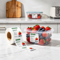 Autocollants d'emballage alimentaire personnalisés holographiques adhésifs recyclables écologiques