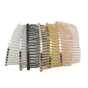 Gold Silver Black Simple Diy Blank Accessory Hair Comb And Jewelry Claw Clip Hair Accessory Brush Combs