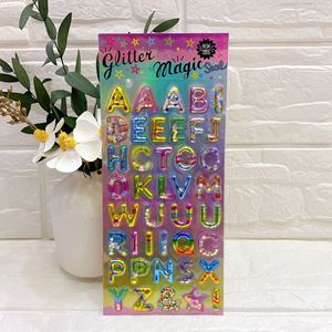 Autocollants 3D imperméables en gros pour enfants, motifs décoratifs colorés, autocollants d'art créatifs, designs holographiques, <span class=keywords><strong>alphabet</strong></span> anglais Princesse - Product Image 2