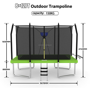 Trampolín Rectangular Profesional Unisex Zoshine con Marco de Acero Galvanizado, Trampolín Rectangular Resistente para Patio Trasero y Exteriores - Product Image 2