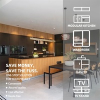Classique bricolage modulaire armoire de cuisine ensemble en gros conception pratique PVC porte finition inoxydable MDF verre tiroir panier maison salle à manger