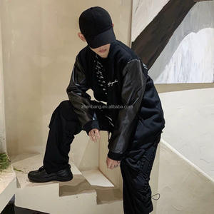 سترة بيسبول من حجر الراين مطرزة بحجر الراين ومصنوعة من الجلد بحجر الراين ومطرز بالماس ومزينة بحجر الراين - Product Image 5