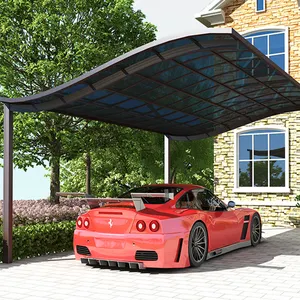 Kits d'abri de voiture direct d'usine abri de voiture en aluminium à charge de neige élevée avec pergola de toit en polycarbonate pour garage