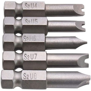 Nanrui U-shaped <b>Screwdriver</b> <b>Bits</b> 6mm Hex Shank S2 Steel 5pc <b>Set</b> for Electric Drill - Product Image 4