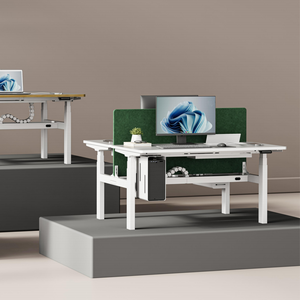 Grand bureau d'ordinateur électrique réglable en hauteur, bureau assis-debout ergonomique en métal, table de travail pour jeux, bureau à domicile, mobilier de bureau - Product Image 5