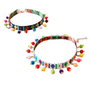 Colliers personnalisés YunYue style simple en résine solide <span class=keywords><strong>et</strong></span> velours côtelé avec perles pour petits chiens (<span class=keywords><strong>Pomeranian</strong></span>) <span class=keywords><strong>et</strong></span> chats (Teddy) - <span class=keywords><strong>Blanc</strong></span>/<span class=keywords><strong>Noir</strong></span> - Product Image 3