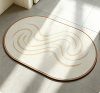 Tapis de sol en terre de diatomées - Tapis absorbant l'eau pour la porte de la salle de bain, facile à nettoyer, tapis de sol pour la maison