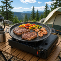 Plaque de cuisson coréenne portable en pierre Maifan Smartpan pour barbecue, plaque ronde sans fumée pour cuisson intérieure