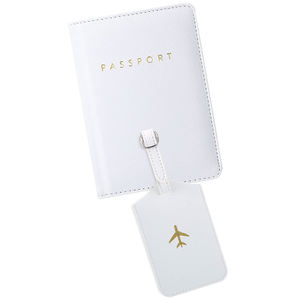 Saffiano Rectángulo PU Tarjeta DE CRÉDITO Pasaporte Titular de la tarjeta de identidad con patrón Etiquetas de equipaje Confianza Caminata Accesorio esencial - Product Image 1