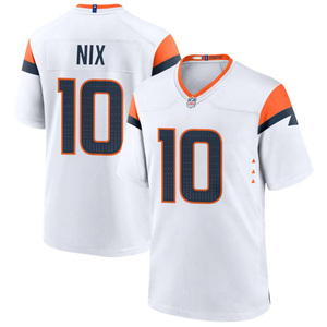 2026 Denver Jersey Custom American Football Shirts Gestikte Geborduurde Jeugd Uniformen Sportkleding met Logo's Wit - Product Image 3