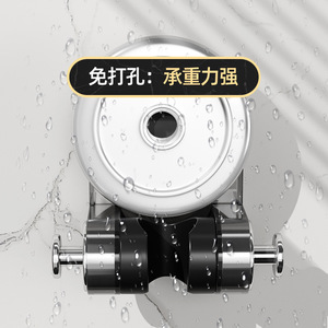 Support de pommeau de douche à ventouse, design incurvé, facile à nettoyer, réglable pour les ensembles de matériel de salle de bain - Product Image 3