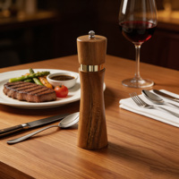 Moulins à poivre en bois Offre Spéciale en bois d'acacia 10 pouces ensemble de moulin à sel et à poivre moulin à épices manuel rechargeable