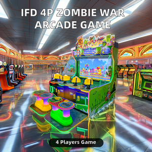 เครื่องเกมยิงน้ำหยอดเหรียญ วิดีโอเกมอาร์เคด สงครามซอมบี้ พร้อมกล้องราคาประหยัด เกมยิงปลาโลหะและพลาสติก - Product Image 6