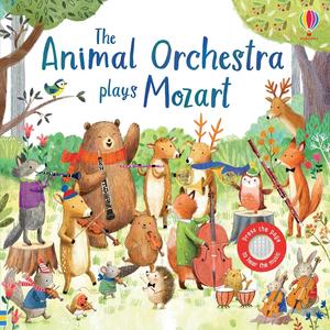 Livre sonore Mozart personnalisé OEM, orchestre d'animaux, joue <span class=keywords><strong>de</strong></span> la <span class=keywords><strong>musique</strong></span> classique, livre interactif, 5 boutons, pages en carton, boîte en ABS - Product Image 1